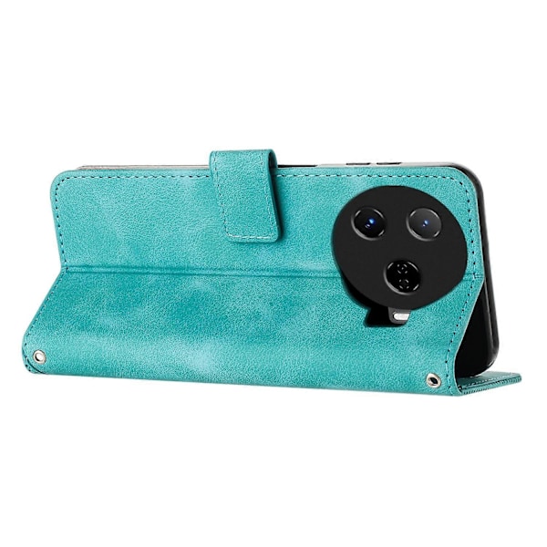 Til TECNO Camon 30 Pro 5G Mobiltelefon Etui Trekant Præget Læder Støtte Cover Multicolor Style C
