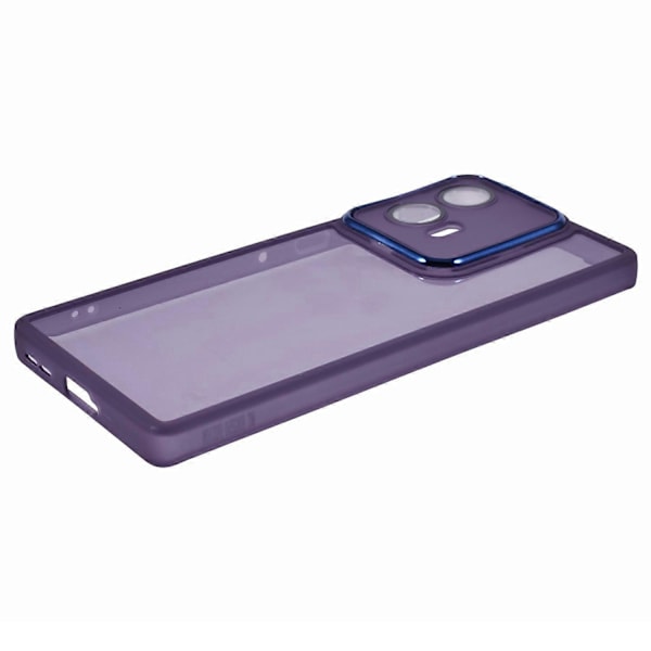 DKSM Serie Til Motorola Edge 50 Fusion 5G Cover Elektropletteret Kameraramme TPU Telefon Cover Multicolor Transparent Purple