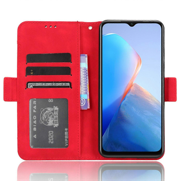 Til Infinix Smart 7 HD 4G X6516 Wallet Stand PU Læder Etui Multiple Kort Slots Telefon Cover Multicolor Style C
