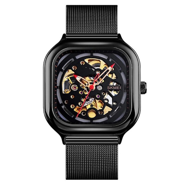 Skmei 9184 Herre Firkantet Tourbillon Automatisk Mekanisk Ur Sort Not Specified