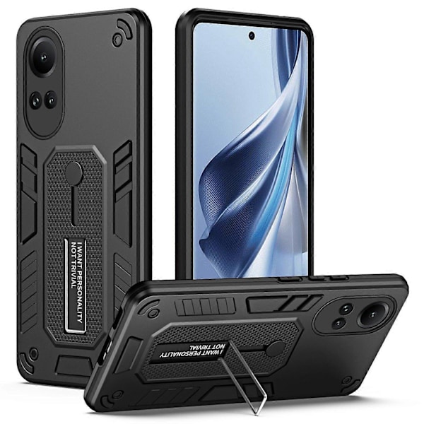 Puhelinkotelo Oppo Reno10 5G (Global)/Reno10 Pro 5G (Global) -puhelimelle jalustalla ja silikonisella sormirenkaalla Multicolor Style C
