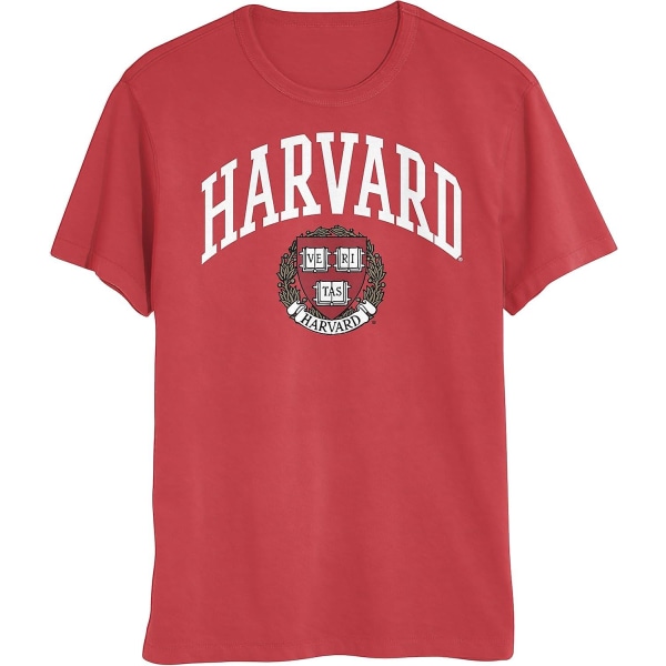 Harvard University Arms, Crimson kortärmade t-shirts för män och kvinnor, unisex T-shirts Logo Red M