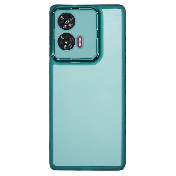 DKSM Serie Til Motorola Edge 50 Fusion 5G Cover Elektropletteret Kameraramme TPU Telefon Cover Multicolor Transparent Army Green
