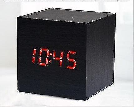 Glorious Gingko Cube Led Click Clock Väckarklocka Ljudaktivering (tid Datum & Temperatur) Diverse
