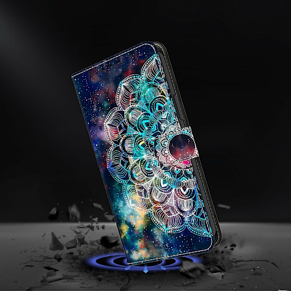 TPU+PU Läder Flip Fodral För Xiaomi Redmi 14C 4G/14R 5G/Poco C75 4G Mönstertryckt Multicolor Style K