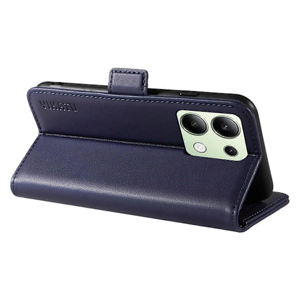 YIKATU YK-003 Læder Wallet Case med Magnetisk Side Lukning til Xiaomi Redmi Note 13 4G Multicolor Sapphire