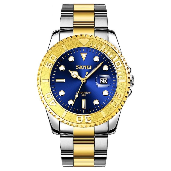 Skmei 9295 Waterproof Quartz Watch Gold Blue