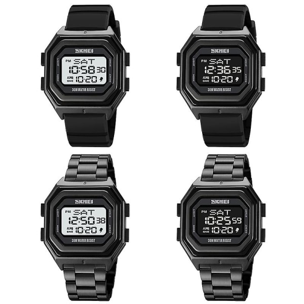 Skmei 1875 miesten kello, tyyli: Ste Band White Machine Black White Black White