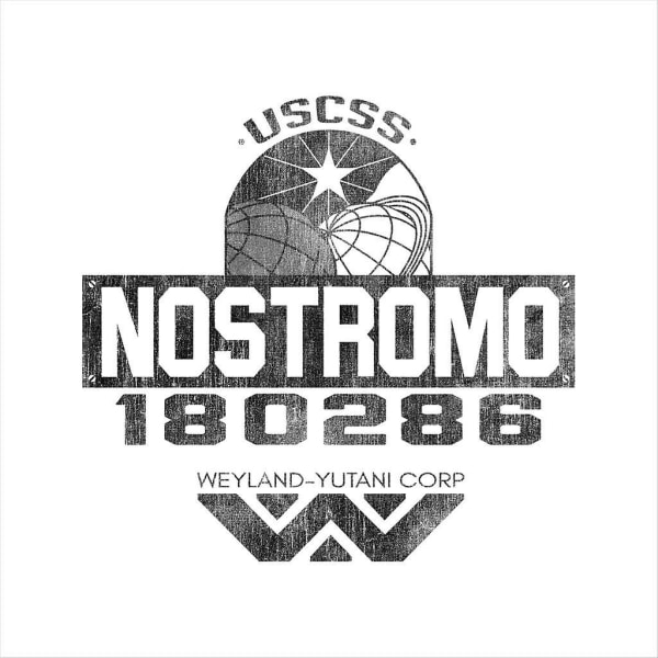 Uscss Nostromo Weyland Yutani Corp Alien T-shirt för män White S