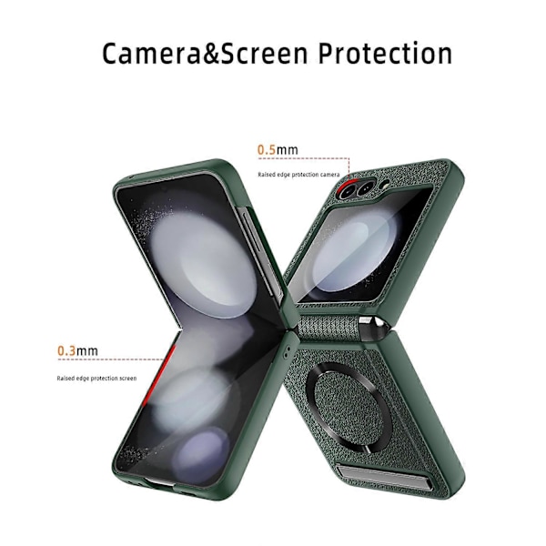 Til Samsung Galaxy Z Flip5 5G Støtteben Cover Hård PC Telefon Cover Kompatibel med MagSafe Multicolor Style C