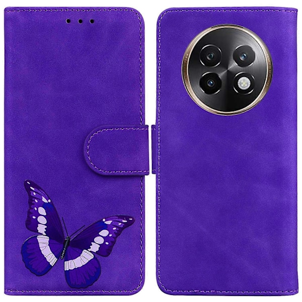 Stativfodral i PU-läder med fjärilstryck för Realme 13+ 5G Multicolor Style F