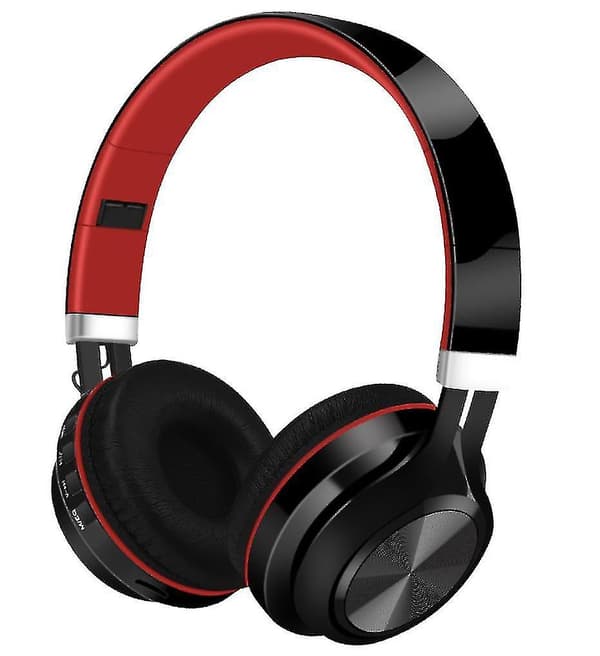 Huvudmonterat trådlöst Bluetooth headset, hopfällbart och infällbart brusreducerande Hifi