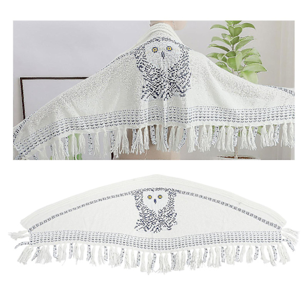Uggla Huivit Huivi, Uggla Neulotu Huivi, Huivi Naisille Valkoinen Kääntyvä Painatus