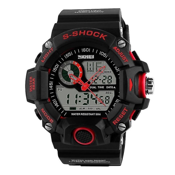 Skmei 1029 Men Outdoor Waterproof Luminous Electronic Watch Red