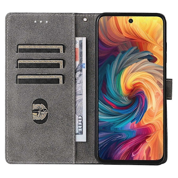 Til ZTE Blade V70/nubia V70 Wallet Case RFID-blokering PU Læder Cover Stand View - Grøn Multicolor Purple