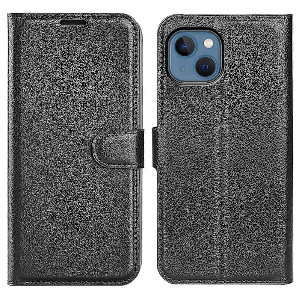 iPhone 14 6.1 tuuman PU-nahkainen lompakkokotelo jalustalla, kattava suojakuori Multicolor Style A