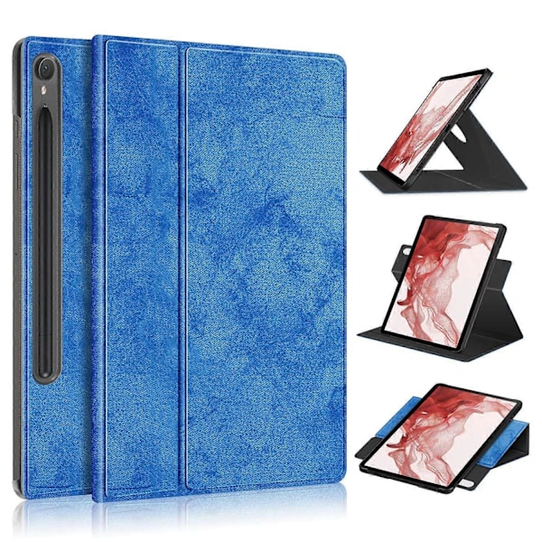 Roterende Stand Cover til Samsung Galaxy Tab S9 SM-X710, SM-X716B, SM-X718U PU Læder Smart Tablet Case Multicolor Style D