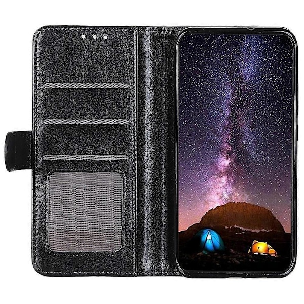 Motorola Moto G75 5G -kotelo Crazy Horse -kuvio PU-nahkainen puhelinjalustakotelo Multicolor Style B