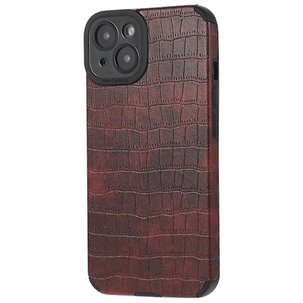 Til iPhone 13 Cover Slim-Fit Krokodille Tekstur PU Læder+TPU Telefon Cover Multicolor Style A