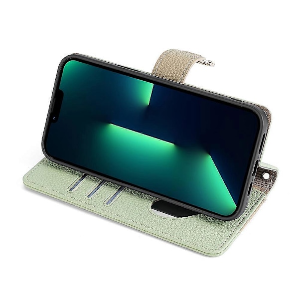 iPhone 15 Pro PU-nahkainen sormipidike puhelinkotelo lompakkoteline täysi suojaava kansi meikillä Multicolor Style A