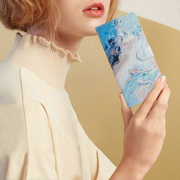 PU Læder Wallet Cover med Mønsterprint og Flip Stand til Xiaomi Redmi Note 12S 4G Multicolor Style I