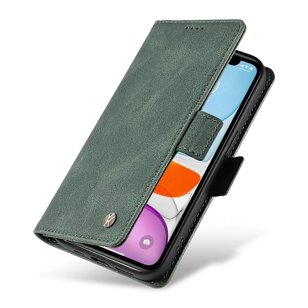 YIKATU YK-005 PU Læder Flip Cover til iPhone 11, Wallet Stand Hud-berørings Telefon Cover Multicolor Style D