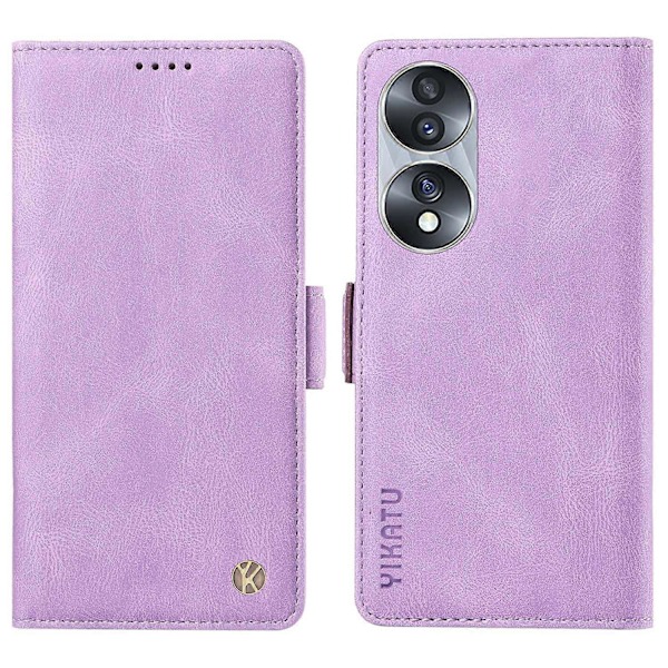 YIKATU YK-005 Honor 70 5G Lompakkokotelo Puhelimen Suojakotelo Jalustalla Ihoa myötäilevää PU-nahkaa Multicolor Style B