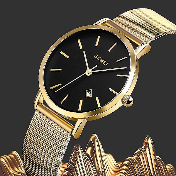 Skmei 1530 Quartz Watch I Elegant Rose Gold - Tidlös Design För Herr Gold