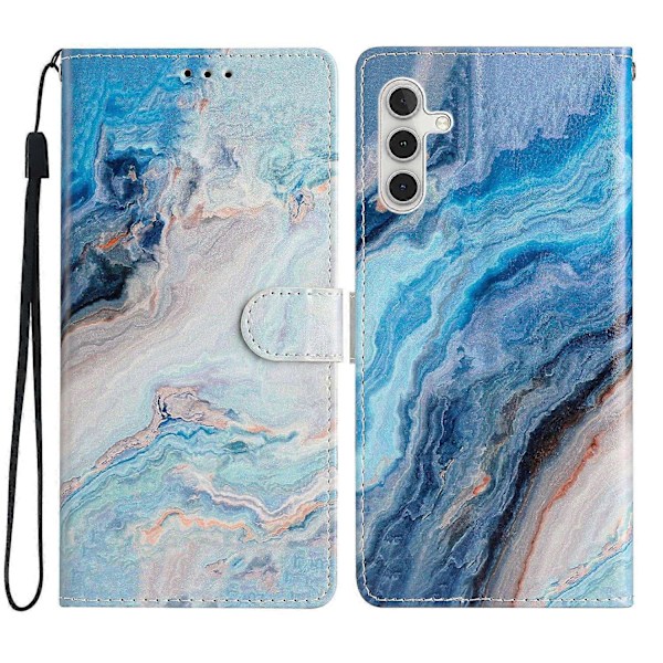 Plånboksfodral för Samsung Galaxy A15 5G PU Läder Mönstertryck Telefonskal Multicolor Style J