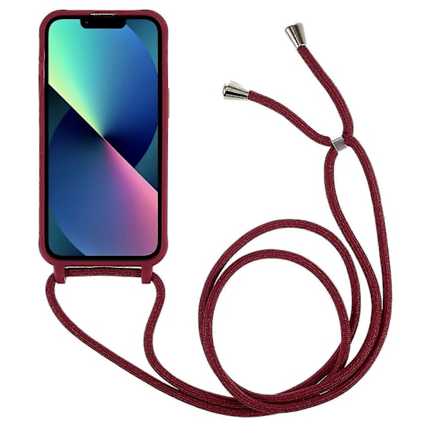 iPhone 14 Plus Integroitu TPU Puhelimen Takakansi Naarmuuntumista Estävä Suojus Nauhalla Multicolor Style D