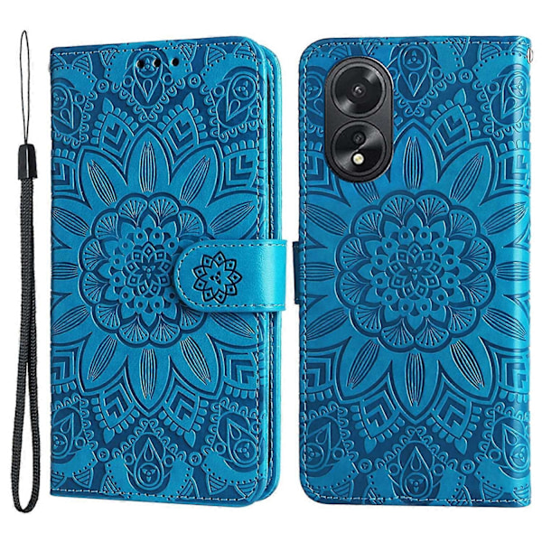 För Oppo A38 4G Fodral Plånbok Slim-Fit PU Läder Magnetiskt Telefonskal Multicolor Style B