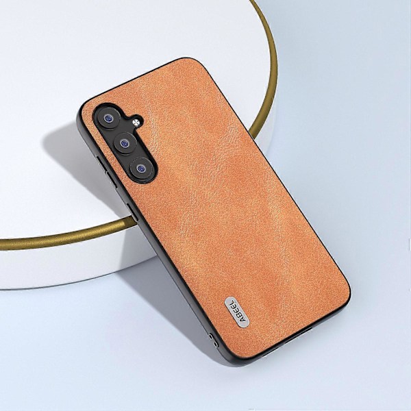 Lehmännahkakuvioinen puhelinkotelo Samsung Galaxy S23 FE:lle, iskunkestävä PU-nahka+TPU+PC-suojus Multicolor Style C