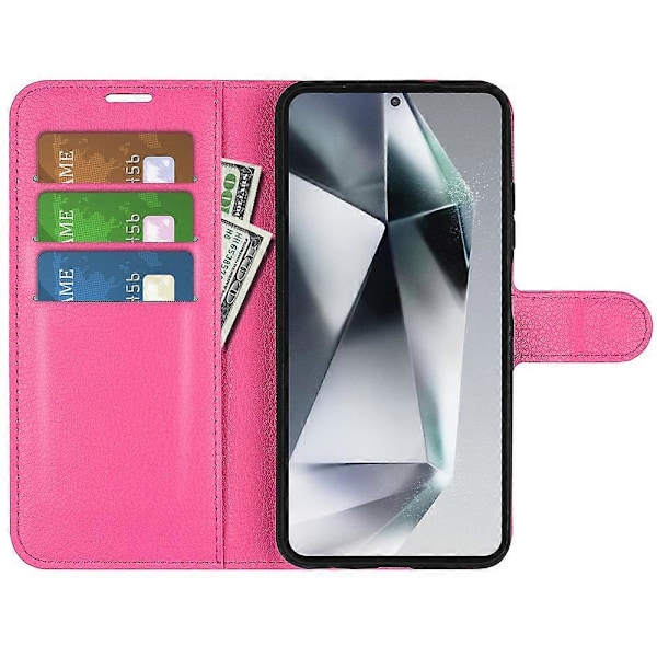 Til Samsung Galaxy S25 Ultra Case Litchi Tekstur Stødsikker Læder Wallet Telefon Cover Multicolor Style G