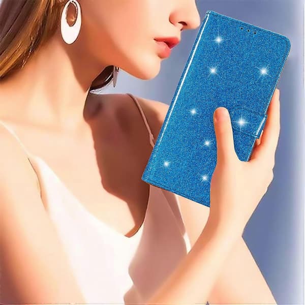 Glittery Flip Wallet Læder Cover til Motorola Moto E20/E30/E40 Multicolor Style A