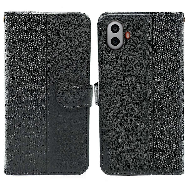 För Nothing CMF Phone 1 Plånboksfodral Mönsterpräglat Läder Flipfodral - Grön Multicolor Black