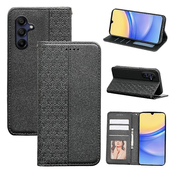 Plånboksfodral för Samsung Galaxy A36 5G/A56 5G Stark Magnetisk Rutigt Mönster Multicolor Style A