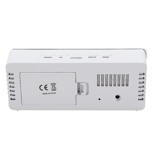 Multifunktionell spegelklocka Led digital spegelklocka Desktop Kreativitet Makeup Spegel Väckarklocka Hem Temperatur Elektronisk klocka TSS70HW Square White Light
