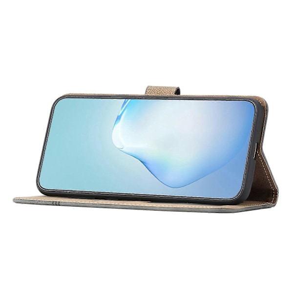 Telefoncover til Motorola Moto E13 4G Hud-berørings PU Læder Præget Linje Cover med Wallet Stand
