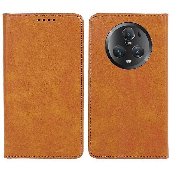 Honor Magic5 Pro Vasikannahka Pintainen Iskunkestävä PU-nahkainen Suojakotelo Käännettävä Jalustallinen Lompakkokotelo Multicolor Style C