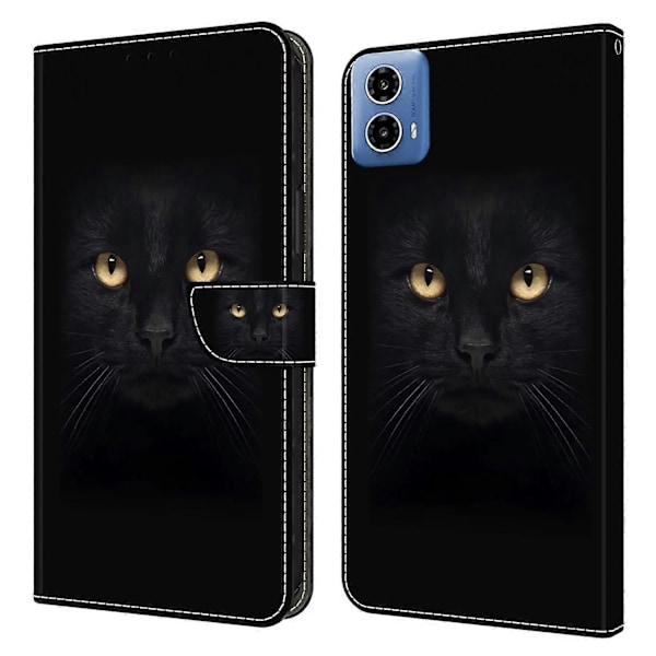 Til Motorola Moto G45 5G/G34 5G Etui PU Læder 3D Mønster Pung Telefon Cover med Ståfunktion Multicolor Style J
