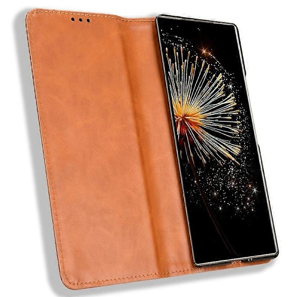 För Xiaomi Mix Fold 3 5G Vikbart Fodral Retro PU Läder Ställ Telefonskal Multicolor Style A