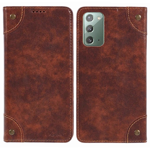 SUTENI Fodral för Samsung Galaxy Note20/Note20 5G PU Läder Skydd Ställ Plånbok Mobilskal Multicolor Style C