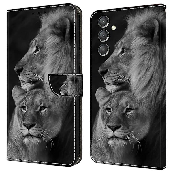 Til Samsung Galaxy A24 4G (162.1 x 77.6 x 8.3mm) Etui Stødsikkert Wallet Telefon Cover Multicolor Style F