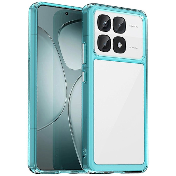 Xiaomi Redmi K70 Ultra Iskunkestävä Suojakotelo TPU + Akryyli Läpinäkyvä Puhelinkuori - Musta Multicolor Transparent Blue
