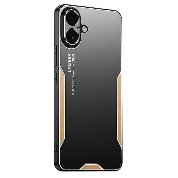 För iPhone 16 Plus Mobilskal Aluminiumlegering+TPU+PC Baksida Multicolor Style A