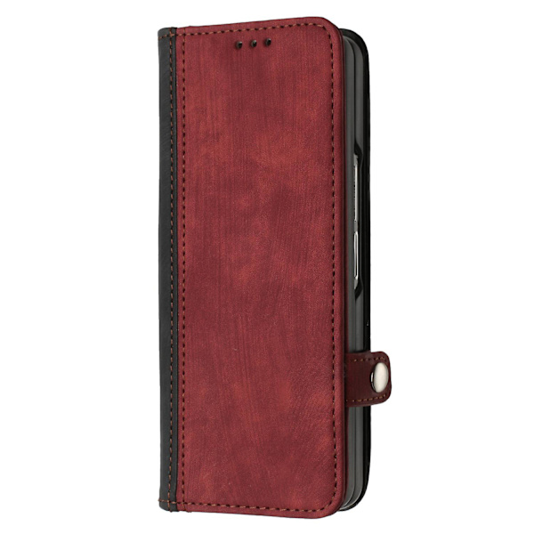 För Samsung Galaxy Z Fold3 5g Pu Läder Phone case Korthållare Cover Red