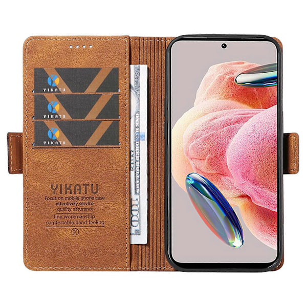 YIKATU YK-005 Til Xiaomi Redmi Note 12 4G Hud-berørings Telefon Cover PU Læder Wallet Stand Shell Multicolor Style C