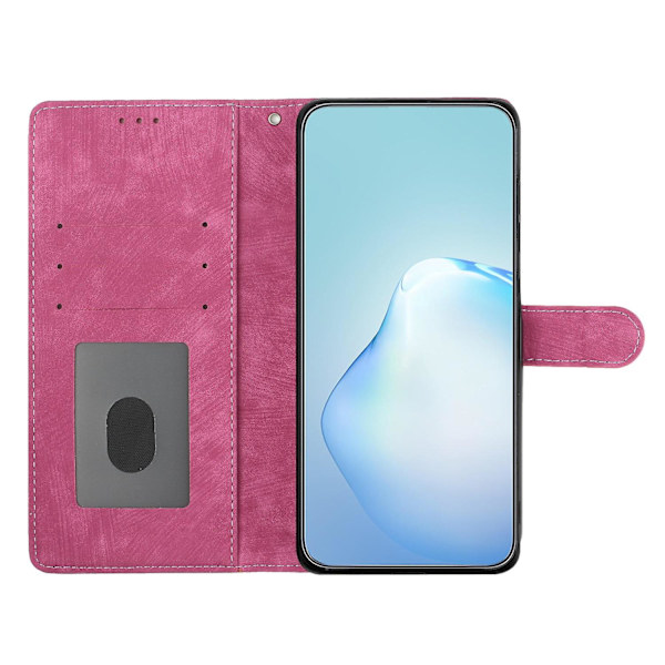 För Iphone 15 Pro Max Pu Läder Phone Case Skin-touch cover Rose