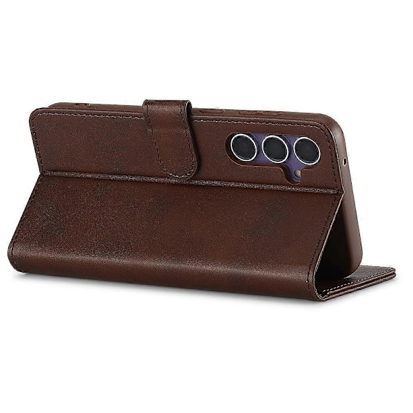 LC.IMEEKE Etui til Samsung Galaxy A56 5G, kalvetekstur PU læder, stativ, pung, telefoncover - Grå Multicolor Brown