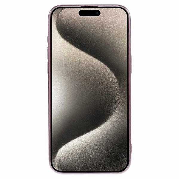 Elektroplettert TPU-telefondeksel med hjertekjedestropp for iPhone 15 Pro Multicolor Style A